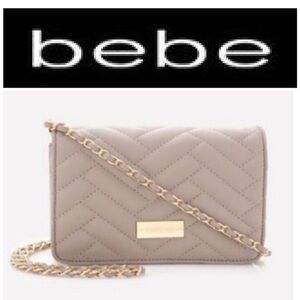 NWT - bebe Los Angeles Sophia Crossbody Bag WBE01-123 taupe.